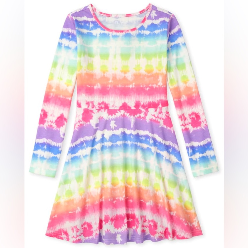 Children’s Place Girls Tie-Dye Long Sleeved Dress - Size XXL (16) Spring